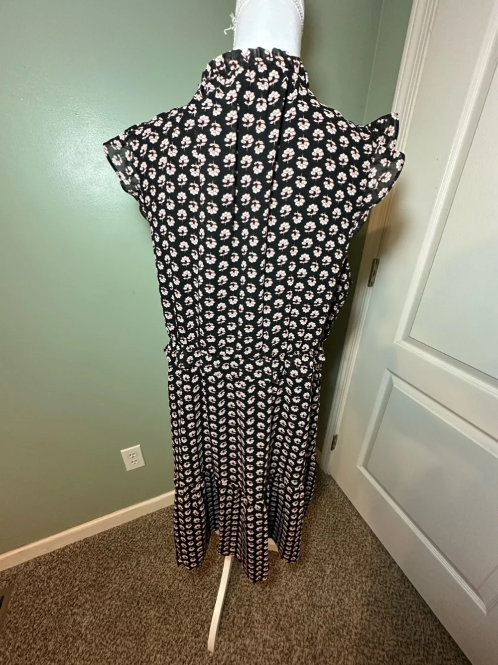 NWT J.Crew Ruffle V-Neck Floral Mini Dress Womens 16